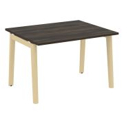 Onix Wood Стол переговорный (1 столешница) OW.PRG-1.2 Белый Бриллиант/Дуб Светлый/Металл Белый 1180*