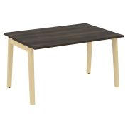 Onix Wood Стол переговорный (1 столешница) OW.PRG-1.3 Белый Бриллиант/Дуб Светлый/Металл Белый 1380*