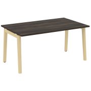 Onix Wood Стол переговорный (1 столешница) OW.PRG-1.4 Белый Бриллиант/Дуб Светлый/Металл Белый 1580*