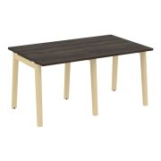 Onix Wood Стол переговорный (2 столешницы) OW.PRG-2.0 Белый Бриллиант/Дуб Светлый/Металл Белый 1560*