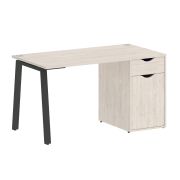 Home Office Стол письменный VR.SP-3-138.1.A Денвер Светлый/Металл Черный 1380*720*750