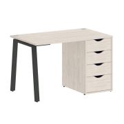 Home Office Стол письменный VR.SP-3-118.4.A Дуб Аттик/Металл Серый 1180*720*750