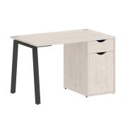 Home Office Стол письменный VR.SP-3-118.1.A Дуб Аттик/Металл Белый 1180*720*750