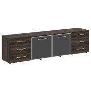 Yalta Тумба модульная LT.TS-4.2 black Акация Лорка/Стекло Black 2188*450*580