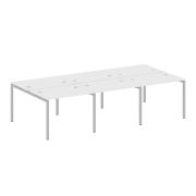 Metal System Quattro Рабочая станция на 6 раб. мест на П-образном м/к 40БП.СМ-6.1 Акация Лорка/Метал