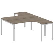 Metal System Quattro Рабочая станция криволинейная на П-образном м/к 40БП.РАС-СА-2.4 Акация Лорка/Ме