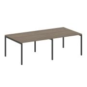 Metal System Quattro Переговорный стол (2 столешницы) на П-образном м/к 40БП.ПРГ-2.2 Акация Лорка/Ме