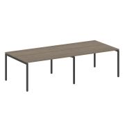 Metal System Quattro Переговорный стол (2 столешницы) на П-образном м/к 40БП.ПРГ-2.3 Акация Лорка/Ме