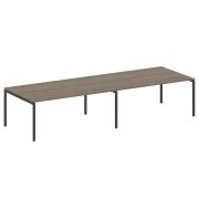 Metal System Quattro Переговорный стол (2 столешницы) на П-образном м/к 40БП.ПРГ-2.5 Акация Лорка/Ме
