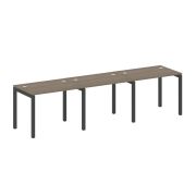 Metal System Quattro Рабочая станция на 3 места на П-образном м/к 50БП.СМ-3.1 Акация Лорка/Металл Ан