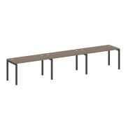 Metal System Quattro Рабочая станция на 3 места на П-образном м/к 50БП.СМ-3.3 Акация Лорка/Металл Ан