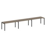Metal System Quattro Рабочая станция на 3 места на П-образном м/к 50БП.СМ-3.4 Акация Лорка/Металл Ан