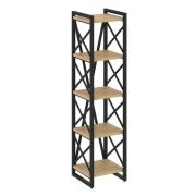 Loft Стеллаж на рег. опорах-5 полок VR.L-MST.O-5.4 Дуб Аризона/Металл Белый 400*400*1650