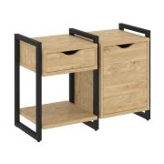 Loft Тумба на регулируемых опорах VR.L-TN-3.O Дуб Аризона/Металл Белый 970*460*719