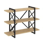 Loft Стеллаж на рег. опорах-3 полки VR.L-MST.O-3.8V Дуб Аттик/Металл Белый 1200*400*910