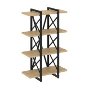 Loft Стеллаж на рег. опорах-4 полки VR.L-MST.O-4.4V Дуб Аттик/Металл Белый 800*400*1280