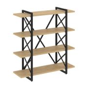 Loft Стеллаж на рег. опорах-4 полки VR.L-MST.O-4.8V Дуб Аттик/Металл Белый 1200*400*1280