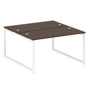 Metal System Quattro Рабочая станция на О-образном м/к 40БО.РАС-СП-2.3 Акация Лорка/Металл Белый 140