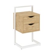 Loft Тумба приставная VR.L-PY2 Белый Бриллиант/Металл Черный 450*409*792
