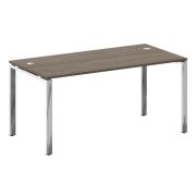 Metal System Direct Стол рабочий руковод. П-обр. м/к БП.СРР-4.8 Акация Лорка/Нержавеющая Сталь 1600*