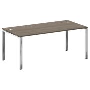 Metal System Direct Стол рабочий руковод. П-обр. м/к БП.СРР-5.9 Дуб Наварра/Нержавеющая Сталь 1800*9