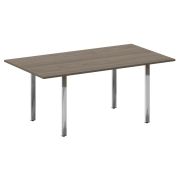 Metal System Direct Стол перег. П-обр. м/к БП.ПРГ-180 Дуб Наварра/Нержавеющая Сталь 1800*1000*750