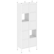Loft Прямой стеллаж VR.L-05 Белый Бриллиант/Металл Черный 862*446*2280