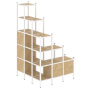 Loft Угловой внешний стеллаж наборный VR.L-59 Дуб Аризона/Металл Черный 1278*1278*2280