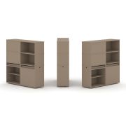 Estetica Набор №16. Тумба двойная+высокая надставка ES.NB.2V-16 Латте 1500*410*1520