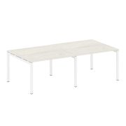 Metal System Quattro Переговорный стол (2 столешницы) на П-образном м/к 50БП.ПРГ-2.2 Акация Лорка/Ме