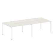 Metal System Quattro Переговорный стол (2 столешницы) на П-образном м/к 50БП.ПРГ-2.3 Акация Лорка/Ме