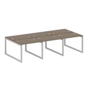 Metal System Quattro Рабочая станция на 6 раб. мест на О-образном м/к 50БО.СМ-6.1 Акация Лорка/Метал