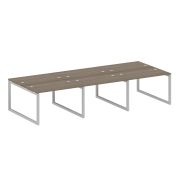Metal System Quattro Рабочая станция на 6 раб. мест на О-образном м/к 50БО.СМ-6.2 Акация Лорка/Метал