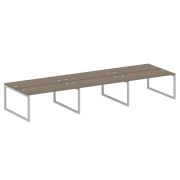 Metal System Quattro Рабочая станция на 6 раб. мест на О-образном м/к 50БО.СМ-6.4 Акация Лорка/Метал