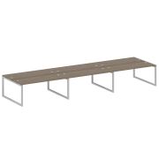 Metal System Quattro Рабочая станция на 6 раб. мест на О-образном м/к 50БО.СМ-6.5 Акация Лорка/Метал