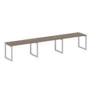 Metal System Quattro Рабочая станция на 3 места на О-образном м/к 50БО.СМ-3.3 Акация Лорка/Металл Бе