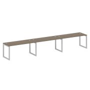 Metal System Quattro Рабочая станция на 3 места на О-образном м/к 50БО.СМ-3.4 Акация Лорка/Металл Бе