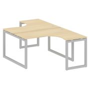 Metal System Quattro Рабочая станция криволинейная на О-образном м/к 50БО.РАС-СА-2.3 Венге Цаво/Мета