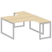 Metal System Quattro Рабочая станция криволинейная на О-образном м/к 50БО.РАС-СА-2.4 Вяз Благородный