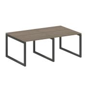 Metal System Quattro Переговорный стол (2 столешницы) на О-образном м/к 50БО.ПРГ-2.1 Акация Лорка/Ме