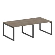 Metal System Quattro Переговорный стол (2 столешницы) на О-образном м/к 50БО.ПРГ-2.2 Акация Лорка/Ме