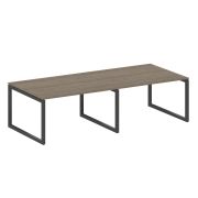 Metal System Quattro Переговорный стол (2 столешницы) на О-образном м/к 50БО.ПРГ-2.3 Акация Лорка/Ме