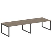 Metal System Quattro Переговорный стол (2 столешницы) на О-образном м/к 50БО.ПРГ-2.5 Акация Лорка/Ме