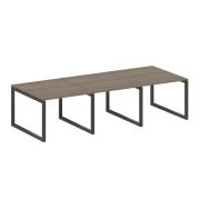 Metal System Quattro Переговорный стол (3 столешницы) на О-оразном м/к 50БО.ПРГ-3.1 Акация Лорка/Мет