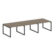 Metal System Quattro Переговорный стол (3 столешницы) на О-оразном м/к 50БО.ПРГ-3.2 Вяз Благородный/