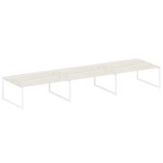 Metal System Quattro Рабочая станция на 6 раб. мест на О-образном м/к 40БО.СМ-6.5 Белый/Металл Антра
