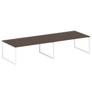 Metal System Quattro Перег. стол (2 столешницы) на О-образном м/к 40БО.ПРГ-2.5 Акация Лорка/Металл Б