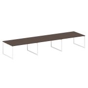 Metal System Quattro Перег. стол (3 столешницы) на О-оразном м/к 40БО.ПРГ-3.4 Акация Лорка/Металл Бе