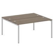 Metal System Quattro Рабочая станция на П-образном м/к 40БП.РАС-СП-2.4 Белый/Металл Антрацит 1600*14