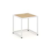 Loft Стол журнальный VR.L-SJK-40 Белый Бриллиант/Металл Черный 400*400*400
